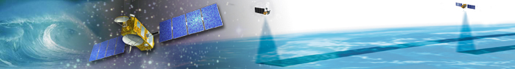 NOAA Jason-2/OSTM Banner showing altimeter satellites measuring sea surface topography