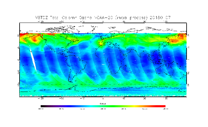 NOAA-20 OMPS Ozone Total Column, 7 January 2018