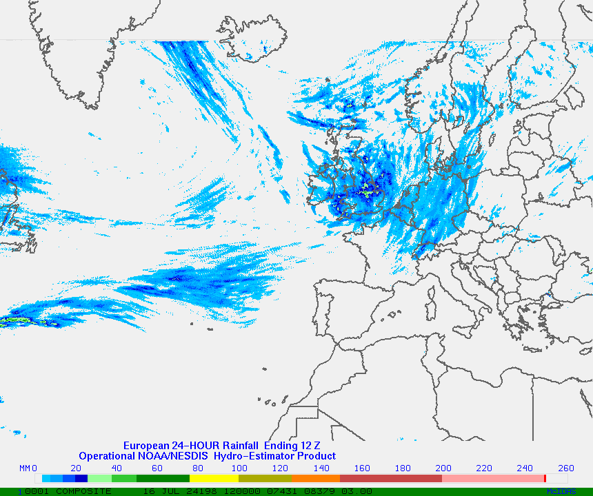 Hydro-Estimator - Europe - 24 Hour Estimated Rainfall Images