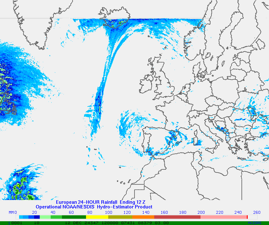 Hydro-Estimator - Europe - 24 Hour Estimated Rainfall Images