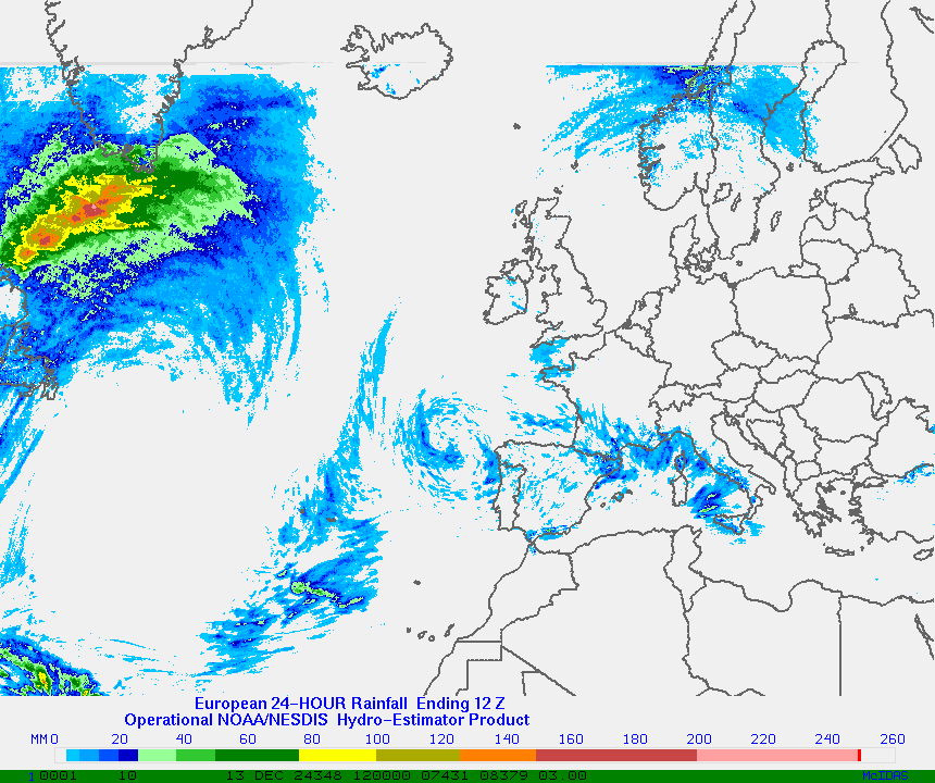 Hydro-Estimator - Europe - 24 Hour Estimated Rainfall Images