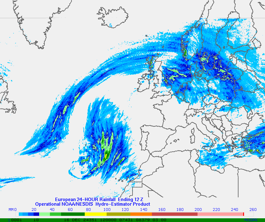 Hydro-Estimator - Europe - 24 Hour Estimated Rainfall Images