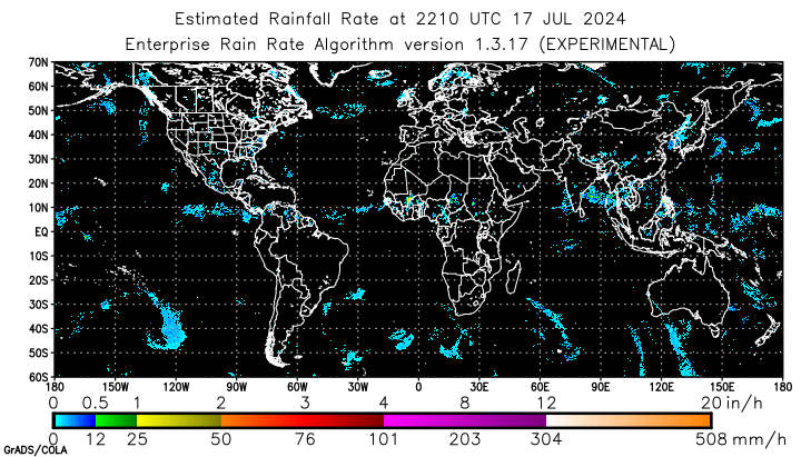 Self-Calibrating Multivariate Precipitation Retrieval (SCaMPR) - Global - Estimated Instantaneous Rain Rate